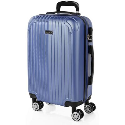 ITACA Vagn resväska, 50 cm, hytt, ABS. Handbagage. Stel och lätt. Teleskophandtag, 2 handtag och 4 hjul. Lågprisflyg Ryanair Vueling, Blå Safir ITACA Vagn resväska, 50 cm, hytt, ABS. Handbagage. Stel och lätt. Teleskophandtag, 2 handtag och 4 hjul. Lågprisflyg Ryanair Vueling, Blå Safir