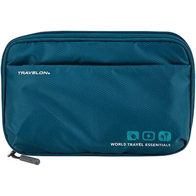 Travelon World Travel Essentials Tech Organizer, Påfågel blågrön, 8.5 x 5 x 1, World Travel Essentials Tech Organizer Travelon World Travel Essentials Tech Organizer, Påfågel blågrön, 8.5 x 5 x 1, World Travel Essentials Tech Organizer