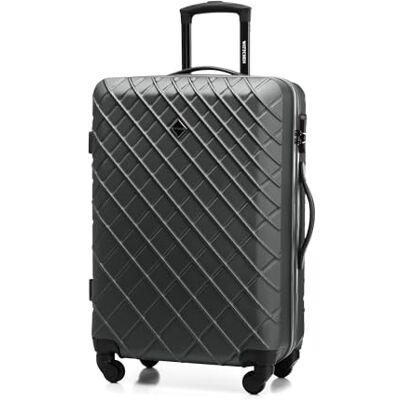 WITTCHEN Resväska Handbagage Kabinväska Hårdfodral i ABS med 4 svänkbara hjul Kombinationslås Teleskopiskt handtag Classic Line Storlek M Svart WITTCHEN Resväska Handbagage Kabinväska Hårdfodral i ABS med 4 svänkbara hjul Kombinationslås Teleskopiskt handtag Classic Line Storlek M Svart