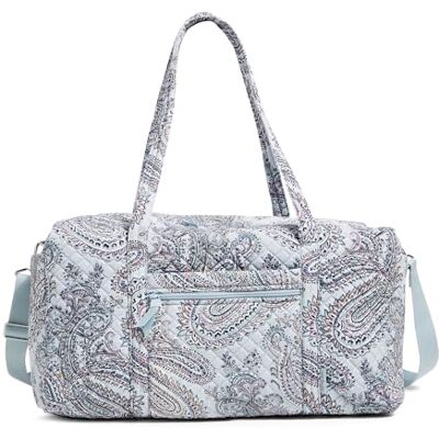 Vera Bradley kvinnors bomull stor resväska duffelväska, en storlek, Mjuk himmel paisley, En storlek, Bomull stor duffelväska Vera Bradley kvinnors bomull stor resväska duffelväska, en storlek, Mjuk himmel paisley, En storlek, Bomull stor duffelväska