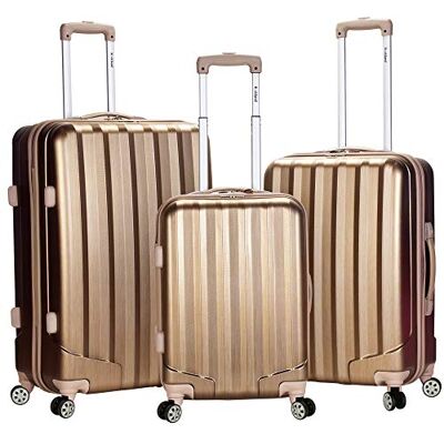 Rockland Santa Fe Spinnerväska med hårda sidor och hjul, bagage, Brons, 3 Piece (20"/24"/28") Rockland Santa Fe Spinnerväska med hårda sidor och hjul, bagage, Brons, 3 Piece (20"/24"/28")