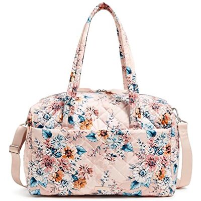Vera Bradley Dam Performance Twill, medelstor resväska, persikoblombukett, en storlek, Persikoblombukett, Einheitsgröße Vera Bradley Dam Performance Twill, medelstor resväska, persikoblombukett, en storlek, Persikoblombukett, Einheitsgröße