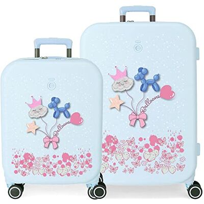 Enso Balloons Resväskor Set Turkos 55/70 cms Stelt ABS Integrerad TSA-stängning 116L 7,54 kg 4 Dubbla hjul Bagage Hand, Blå, Talla única, Bagageuppsättning Enso Balloons Resväskor Set Turkos 55/70 cms Stelt ABS Integrerad TSA-stängning 116L 7,54 kg 4 Dubbla hjul Bagage Hand, Blå, Talla única, Bagageuppsättning