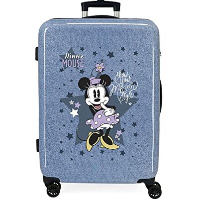 Disney Minnie Style Resväska Medium Blå 48x68x26 cms Stelt ABS Integrerad TSA-stängning 70L 3 kg 4 Dubbla hjul, Blå, Maleta mediana, medium resväska Disney Minnie Style Resväska Medium Blå 48x68x26 cms Stelt ABS Integrerad TSA-stängning 70L 3 kg 4 Dubbla hjul, Blå, Maleta mediana, medium resväska