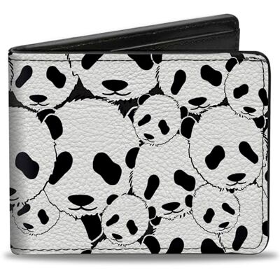 Buckle-Down Dubbelvikt herrplånbok panda tvåfaldig, flerfärgad, 10 cm x 8,9 cm, flerfärgad Buckle-Down Dubbelvikt herrplånbok panda tvåfaldig, flerfärgad, 10 cm x 8,9 cm, flerfärgad