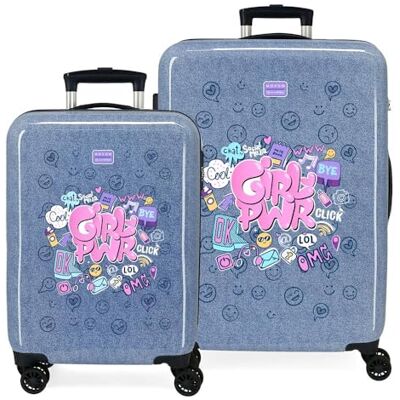 MOVOM Power Girl Resväska Set Blå 55/65 cm Styv 5,6 kg Sidokombinationslås ABS 5,6 kg 91 L Handbagage, Blå, Talla única, Bagageset MOVOM Power Girl Resväska Set Blå 55/65 cm Styv 5,6 kg Sidokombinationslås ABS 5,6 kg 91 L Handbagage, Blå, Talla única, Bagageset