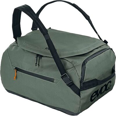 EVOC DUFFLE BAG 40, sportväska (vattentät och 100% PVC-fri Tarpualin, vadderade axelremmar, volym: 40l, vikt: 865 g, mått: 48 x 32 x 28 cm), Dark Olive Black EVOC DUFFLE BAG 40, sportväska (vattentät och 100% PVC-fri Tarpualin, vadderade axelremmar, volym: 40l, vikt: 865 g, mått: 48 x 32 x 28 cm), Dark Olive Black