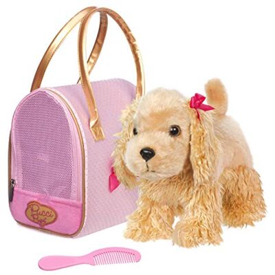 Pucci Pups – Plyschvalp – Bärväska – Golden Dot Glam-väska & Cockerspaniel – kam och handväska – gosedjur – 2+ år Pucci Pups – Plyschvalp – Bärväska – Golden Dot Glam-väska & Cockerspaniel – kam och handväska – gosedjur – 2+ år