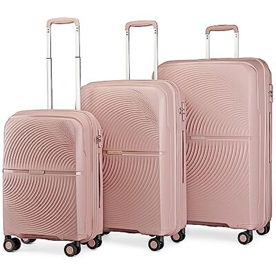 British Traveller Brittisk resenär 3 st resväskeset lätt PP hårt skal vagn, mode resa handbagage kabinstorlek, TSA-lås incheckningsfodral med 4 spinnhjul 20 tum 24 tum 28 tum, NAKEN, Set of 3, Hårt skal bagage British Traveller Brittisk resenär 3 st resväskeset lätt PP hårt skal vagn, mode resa handbagage kabinstorlek, TSA-lås incheckningsfodral med 4 spinnhjul 20 tum 24 tum 28 tum, NAKEN, Set of 3, Hårt skal bagage