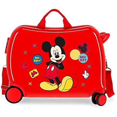 Disney Musse Enjoy the Day Cabin resväska, Röd, 50x38x20 cms, Barn resväska Disney Musse Enjoy the Day Cabin resväska, Röd, 50x38x20 cms, Barn resväska