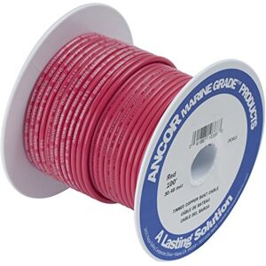 Ancor MARINE GRADE 106802 Electrical Primary Tinned Copper Boat Wiring (12-Gauge, Red, 25-Feet) Ancor MARINE GRADE 106802 Electrical Primary Tinned Copper Boat Wiring (12-Gauge, Red, 25-Feet)