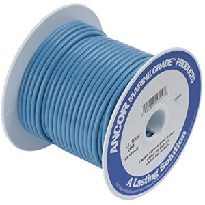 Ancor 101910 Marine Grade Electrical Primary Tinned Copper Boat Wiring (16-Gauge, Light Blue, 100-Feet) Ancor 101910 Marine Grade Electrical Primary Tinned Copper Boat Wiring (16-Gauge, Light Blue, 100-Feet)