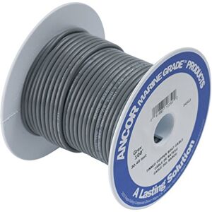 Ancor 102410 Marin kvalitet elektrisk primär konserverad koppar båttändningar (16-Gauge, grå, 100 fot) Ancor 102410 Marin kvalitet elektrisk primär konserverad koppar båttändningar (16-Gauge, grå, 100 fot)