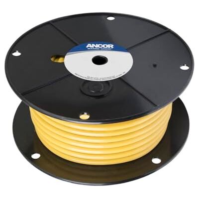 Ancor primär tråd och batterikabel i marin kvalitet (gul, 50 fot, 4 AWG) Ancor primär tråd och batterikabel i marin kvalitet (gul, 50 fot, 4 AWG)