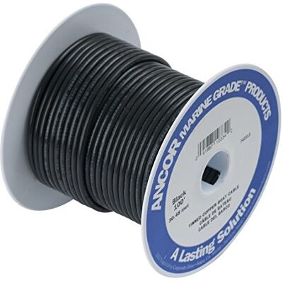 Ancor marin kvalitet primär tråd och batterikabel (svart, 7,6 m, 3/0 AWG) Ancor marin kvalitet primär tråd och batterikabel (svart, 7,6 m, 3/0 AWG)