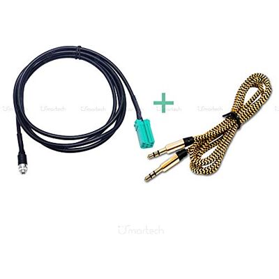 1neiSmartech aux-telekabel kompatibel med Renault Clio Megane modus Scenic Twingo för bilradio uppdateringslista uttag besync nylonstereokabel 1neiSmartech aux-telekabel kompatibel med Renault Clio Megane modus Scenic Twingo för bilradio uppdateringslista uttag besync nylonstereokabel