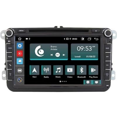 Jf Sound car audio system , Specifik bilradio för Volkswagen Golf Sharan Tiguan Android GPS Bluetooth WiFi USB DAB+ Touchscreen 8" 8core Carplay AndroidAuto, svart, JF-038W6-X9C Jf Sound car audio system , Specifik bilradio för Volkswagen Golf Sharan Tiguan Android GPS Bluetooth WiFi USB DAB+ Touchscreen 8" 8core Carplay AndroidAuto, svart, JF-038W6-X9C
