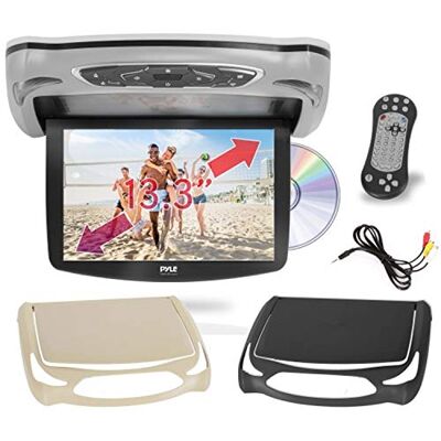 Pyle takmonterad DVD-skärm för bil 13,3 tum – nedfällbar overhead-skärm med HDMI, SD- och USB-ingång samt inbyggd IR-sändare för trådlösa IR-hörlurar, 3 färgalternativ Pyle takmonterad DVD-skärm för bil 13,3 tum – nedfällbar overhead-skärm med HDMI, SD- och USB-ingång samt inbyggd IR-sändare för trådlösa IR-hörlurar, 3 färgalternativ