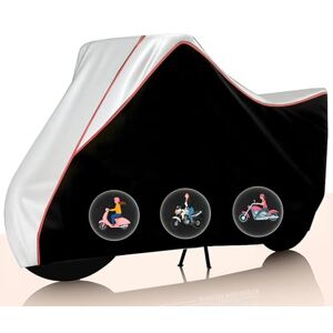 Gutupet Vattentätt motorcykelskydd, alla årstider utomhusskydd, scooterskydd XXL, 210D Oxford hållbart och rivsäkert med låshål och förvaringsväska passar upp till 104 tums motorer som Honda, Yamaha, Gutupet Vattentätt motorcykelskydd, alla årstider utomhusskydd, scooterskydd XXL, 210D Oxford hållbart och rivsäkert med låshål och förvaringsväska passar upp till 104 tums motorer som Honda, Yamaha,