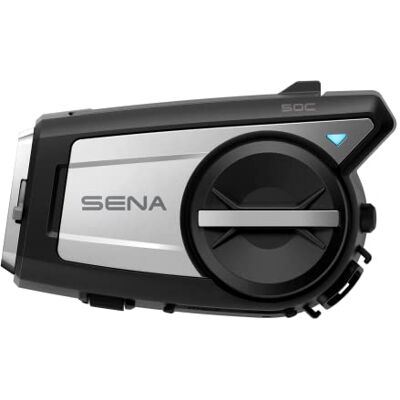 Sena 50C Bluetooth-kommunikationsenhet och 4K-kamera, Sound by Harman Kardon, inbyggt intercom-nät, högtalare och premiummikrofon Sena 50C Bluetooth-kommunikationsenhet och 4K-kamera, Sound by Harman Kardon, inbyggt intercom-nät, högtalare och premiummikrofon