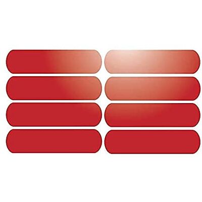 Mygoodprice 8 reflekterande självhäftande remsor för skyltning på hörlurar 8 x 2 cm, reflekterande röd Mygoodprice 8 reflekterande självhäftande remsor för skyltning på hörlurar 8 x 2 cm, reflekterande röd