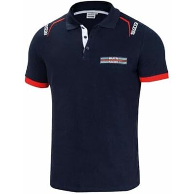 Sparco 01276MRBM2M, Martini Racing Pikétröja, Marinblå, Standard Unisex Vuxen, Multifärg, 42/50 EU, Flerfärgad Sparco 01276MRBM2M, Martini Racing Pikétröja, Marinblå, Standard Unisex Vuxen, Multifärg, 42/50 EU, Flerfärgad
