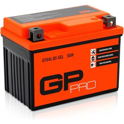 GP-PRO GTX4L-BS 12V 5Ah Gelbatteri - Scooter Batteri GP-PRO GTX4L-BS 12V 5Ah Gelbatteri - Scooter Batteri
