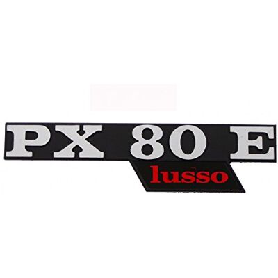 RMS Emblem/text "PX 80 E lusso " sidohållare för Vespa PX 80 Lusso 2 pins 130 x 33 mm hålavstånd 105 mn RMS Emblem/text "PX 80 E lusso " sidohållare för Vespa PX 80 Lusso 2 pins 130 x 33 mm hålavstånd 105 mn