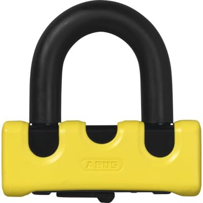 ABUS Motorcykel bromsskivlås GRANIT™ Power XS 67 med XPlus™-cylinder – Motorcykellås med dubbelt bygellås och minneskabel – motorcykeltillbehör – gul ABUS Motorcykel bromsskivlås GRANIT™ Power XS 67 med XPlus™-cylinder – Motorcykellås med dubbelt bygellås och minneskabel – motorcykeltillbehör – gul