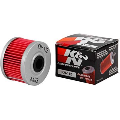 K&N Powersports oljefilter – patron 50 x 37 mm kompatibel med Kawasaki, Honda, Gas Gas, Dinli (KN-112), röd K&N Powersports oljefilter – patron 50 x 37 mm kompatibel med Kawasaki, Honda, Gas Gas, Dinli (KN-112), röd