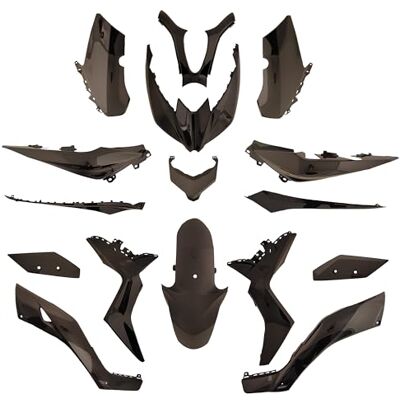 one by Camamoto Komplett Fairingssats Plast för Yamaha x-max, Xmax 125-250-400cc År 2017 till 2022 Färg Glansig Svart Inklusive 16 st one by Camamoto Komplett Fairingssats Plast för Yamaha x-max, Xmax 125-250-400cc År 2017 till 2022 Färg Glansig Svart Inklusive 16 st