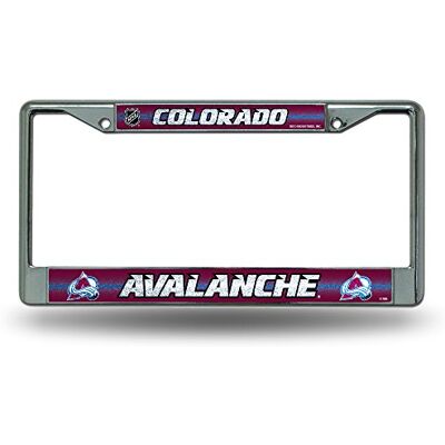 Rico Industries Desconocido NHL Bling Chrome Plate Frame, Krom Rico Industries Desconocido NHL Bling Chrome Plate Frame, Krom