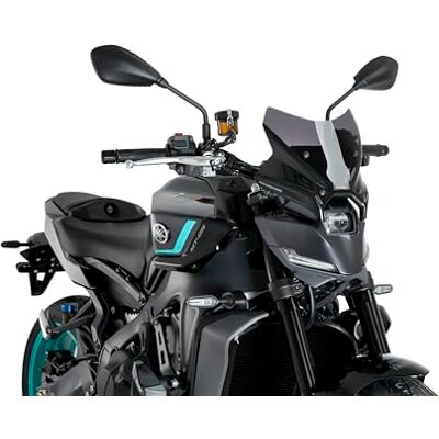 Puig 22077S New Generation Sport Windshield eller Yamaha MT-09 2024 och Yamaha MT-09 SP 2024 – aerodynamisk design och sportig stil, grafik Puig 22077S New Generation Sport Windshield eller Yamaha MT-09 2024 och Yamaha MT-09 SP 2024 – aerodynamisk design och sportig stil, grafik