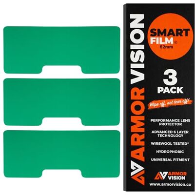 Armor Vision 62 mm smart film glasögon linsskydd – hydrofoba repbeständig och universell passform – avancerad 6-lagers teknik (paket med 3) Armor Vision 62 mm smart film glasögon linsskydd – hydrofoba repbeständig och universell passform – avancerad 6-lagers teknik (paket med 3)