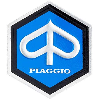 RMS Piaggio Hexagon Cascade emblem för Vespa 50/ET3 etc – aluminium, 25 x 30 mm självhäftande RMS Piaggio Hexagon Cascade emblem för Vespa 50/ET3 etc – aluminium, 25 x 30 mm självhäftande