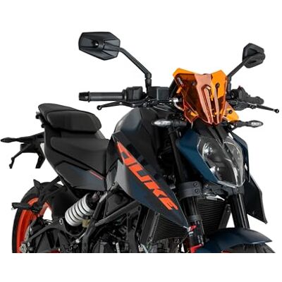 Puig 21997T New Generation Sport Windshield – sportig design och aerodynamiskt skydd för KTM 125 DUKE och KTM 390 DUKE 2024-2025, orange Puig 21997T New Generation Sport Windshield – sportig design och aerodynamiskt skydd för KTM 125 DUKE och KTM 390 DUKE 2024-2025, orange