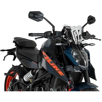 Puig 21997W New Generation Sport Windshield – sportig design och aerodynamiskt skydd för KTM 125 DUKE och KTM 390 DUKE 2024-2025, klar Puig 21997W New Generation Sport Windshield – sportig design och aerodynamiskt skydd för KTM 125 DUKE och KTM 390 DUKE 2024-2025, klar