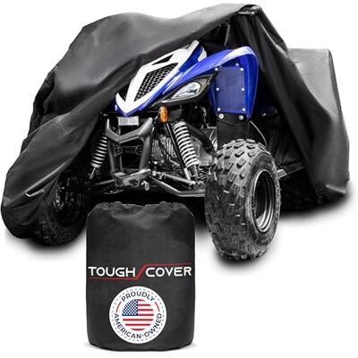 Tough Cover Tuff skydd Basic Edition ATV-skydd, kraftigt 210D marinklassat tyg, fyrhjuling skydd för Kawasaki, Honda, Polaris, Yamaha och mer. Skydd mot vatten, vind, UV Tillbehör för 4 hjul (svart) Tough Cover Tuff skydd Basic Edition ATV-skydd, kraftigt 210D marinklassat tyg, fyrhjuling skydd för Kawasaki, Honda, Polaris, Yamaha och mer. Skydd mot vatten, vind, UV Tillbehör för 4 hjul (svart)
