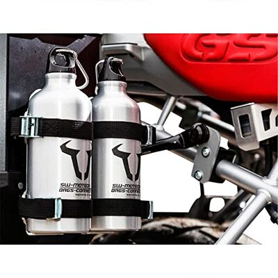 SW-Motech TRAX flaskkit med 2 x 0,6 liters flaska, för TRAX-tillbehörshållare, silver SW-Motech TRAX flaskkit med 2 x 0,6 liters flaska, för TRAX-tillbehörshållare, silver