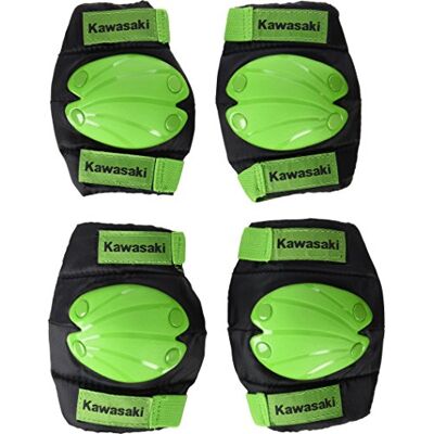 Kawasaki KX100 barn knä och armbågspynt, M grön Kawasaki KX100 barn knä och armbågspynt, M grön
