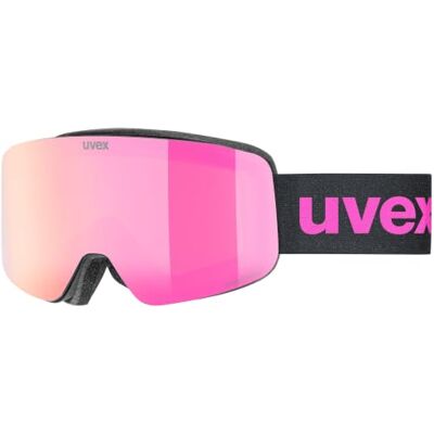Uvex pwdr FM, Skidglasögon unisex barn, black matt/pink-clear, one size Uvex pwdr FM, Skidglasögon unisex barn, black matt/pink-clear, one size