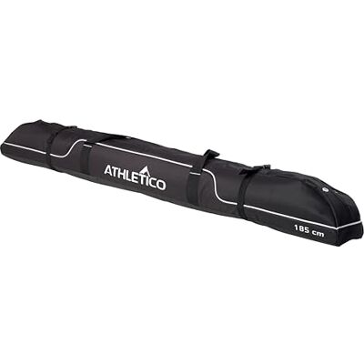 Athletico Diamond Trail Padded Ski Bag Single Ski Travel Bag to Transport Skis (Black, 185cm) Athletico Diamond Trail Padded Ski Bag Single Ski Travel Bag to Transport Skis (Black, 185cm)