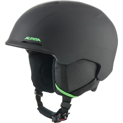 ALPINA Brix Jr – Säker och lätt skid hjälm för barn, med avtagbara öronlappar, optimal stötabsorbering och bra ventilation, black-neon matt, M (55-59) ALPINA Brix Jr – Säker och lätt skid hjälm för barn, med avtagbara öronlappar, optimal stötabsorbering och bra ventilation, black-neon matt, M (55-59)