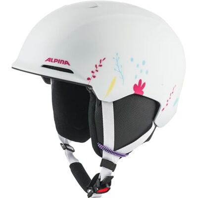 ALPINA Brix Jr – Säker och lätt skid hjälm för barn, med avtagbara öronlappar, optimal stötabsorbering och bra ventilation, white-graphic matt, M (55-59) ALPINA Brix Jr – Säker och lätt skid hjälm för barn, med avtagbara öronlappar, optimal stötabsorbering och bra ventilation, white-graphic matt, M (55-59)