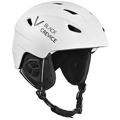 Black Crevice unisex – vuxna skidhjälm rand, matt vit/svart, S (55–56 cm) Black Crevice unisex – vuxna skidhjälm rand, matt vit/svart, S (55–56 cm)