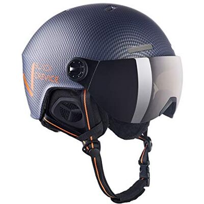 Black Crevice skidhjälm SÖLDEN med visir, marinblå kolmatt/orange, S (51–54) Black Crevice skidhjälm SÖLDEN med visir, marinblå kolmatt/orange, S (51–54)
