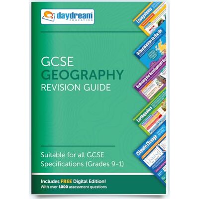 Daydream Education GCSE Geografi Fickposter: Den geografiska revisionsguiden i fickformat GCSE specifikation GRATIS digital utgåva för datorer, telefoner och surfplattor med över 1 000 bedömningsfrågor! Daydream Education GCSE Geografi Fickposter: Den geografiska revisionsguiden i fickformat GCSE specifikation GRATIS digital utgåva för datorer, telefoner och surfplattor med över 1 000 bedömningsfrågor!