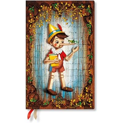 Paperblanks 2027 Carlo Collodi, Pinocchio (Fairy Tale Collection) Maxi 12-Month Hardcover Dayplanner (Elastic Band Closure) Horizontal Paperblanks 2027 Carlo Collodi, Pinocchio (Fairy Tale Collection) Maxi 12-Month Hardcover Dayplanner (Elastic Band Closure) Horizontal