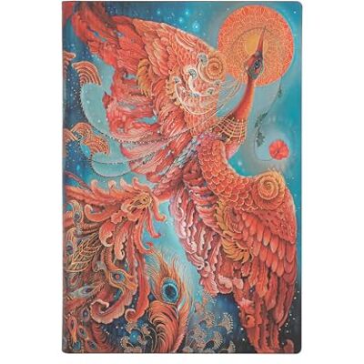 Paperblanks Carnet souple Oiseau de Feu Mini Ligné 208p.: Flexi softcover, 80 gsm, ribbon marker, memento pouch, book edge printing Paperblanks Carnet souple Oiseau de Feu Mini Ligné 208p.: Flexi softcover, 80 gsm, ribbon marker, memento pouch, book edge printing