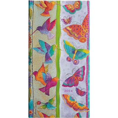 Paperblanks 12-Monatskalender 2024 Kolibri und Schmetterlinge Schlank Horisontell Paperblanks 12-Monatskalender 2024 Kolibri und Schmetterlinge Schlank Horisontell
